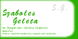szabolcs geleta business card
